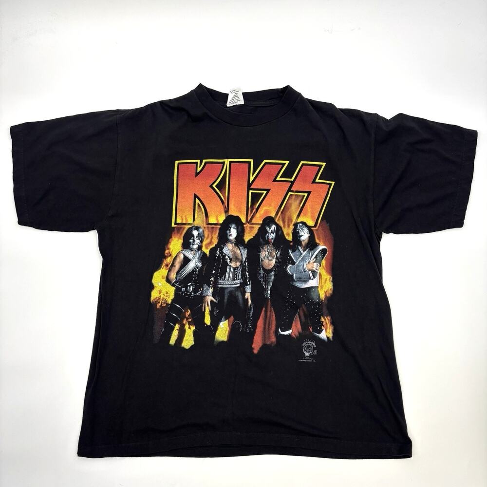 Vintage KISS 1996 Alive Worldwide Tour Band T Shirt Size XL 90s Big Graphic